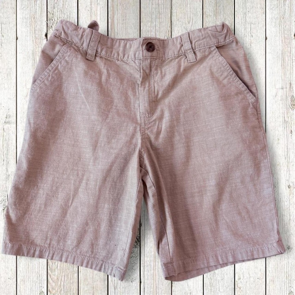 Cat & Jack Boys Khaki Linen Blend Pull On Shorts Size 14